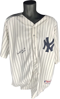 George Steinbrenner Signed & "The Boss" Inscribed New York Yankees Home Jersey (Beckett)